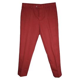 Loro Piana Calça de algodão-linho vermelho tijolo para homens polegadas Branco