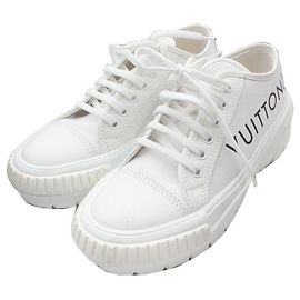 Louis Vuitton Sneaker mit Elfenbein-Monogramm-Details Weiß