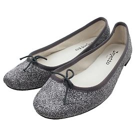 Repetto Sapatilhas Ballerina Prateadas com Glitter Prata