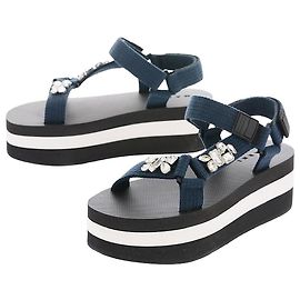 Marni Refurbished Women's Fabric Platform Sandals EU Black