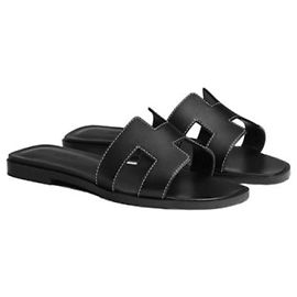 Hermès Chaussons Oran Sandal Noir Noir