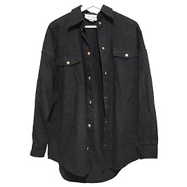 Gucci Camisa de denim oversized com logo branco Branco