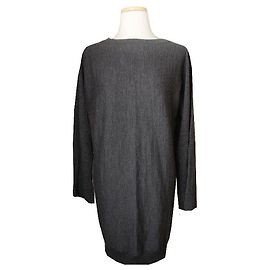 Zadig & Voltaire Graues Wollstrickkleid mit Pailletten XS Braun