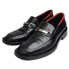 Gucci Schwarze Slipper mit rotem Rand Schwarz