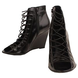 Givenchy Botines de cuña negros con cordones Negro