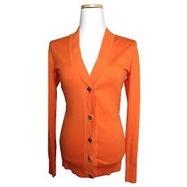 Tory Burch Cardigã de algodão laranja Laranja