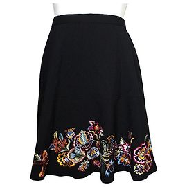 Kenzo Jupe évasée brodée Noir