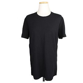 Dolce & Gabbana T-Shirt mit schwarzem Satinbesatz Schwarz