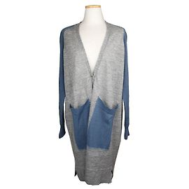 Maison Martin Margiela Cardigan en maille gris bleu XS Bleu