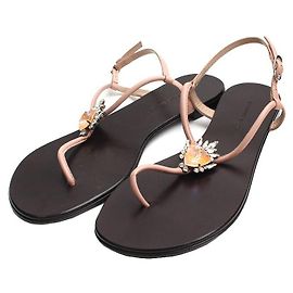 Sandalias de tiras rosa beige Giuseppe Zanotti Rosa