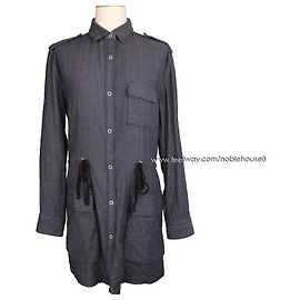 Rag & Bone Indigo Blaue Hemdkleid Blau