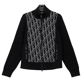 Dior Technischer Reißverschluss-Cardigan Größe Schwarz