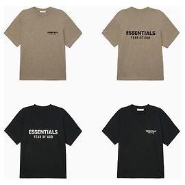Fear of God T-shirt essenziale a maniche corte beige Nero