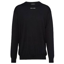 Prada Cashmere Logo Knit Black