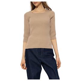 Fendi Maille côtelée en coton Marron