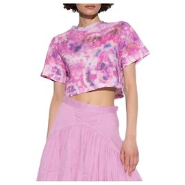 Isabel Marant T-Shirt mit Batikdruck Pink
