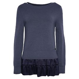 Louis Vuitton Strick aus Wolle und Kaschmir mit Rüschendetails Blau