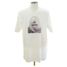 Burberry Camiseta de manga corta para hombre en algodón blanco óptico con estampado Blanco