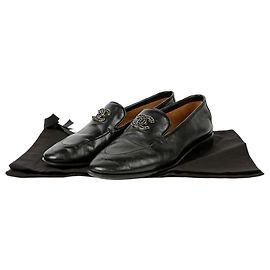 Chanel CC Logo Loafers Black