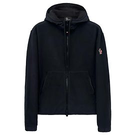 Giacca con cappuccio e zip Maglia Moncler Grenoble Nero
