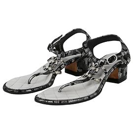 Chanel CC Logo Strap Sandals Size Black