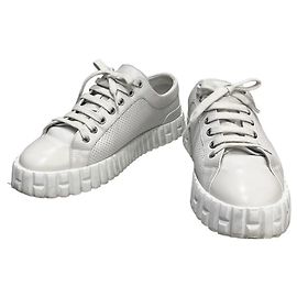 Hermès Tênis Cross em Couro de Bezerro Branco Branco