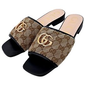 Pantofole Gucci Marmont Marrone