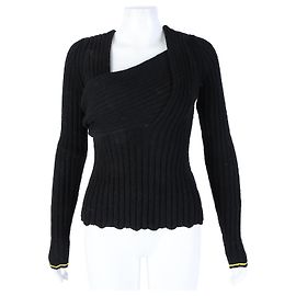 Bottega Veneta Pull en Tricot à Manches Longues Noir