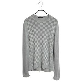 Louis Vuitton Damier Check Silk Knit Brown