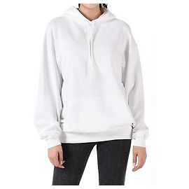 Balenciaga Weißer Hoodie mit gesticktem Tattoo-Logo Rot