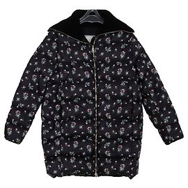 Moncler Jaqueta acolchoada com estampa floral Preto