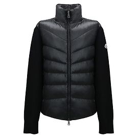 Moncler Jaqueta acolchoada de tricô Preto