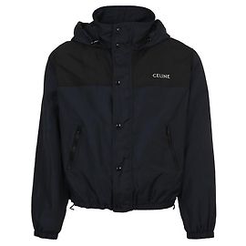 Céline Logo Embroidery Windbreaker Navy Jacket Blue