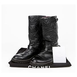 Chanel Bottines Biker Noir