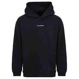 Acne Schwarzer Hoodie mit Logo-Detail Schwarz