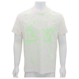 Louis Vuitton LV Logo Embroidered Short Sleeve T-Shirt White