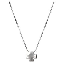 Tiffany & Co Colar de Prata Cruz Romana Prata