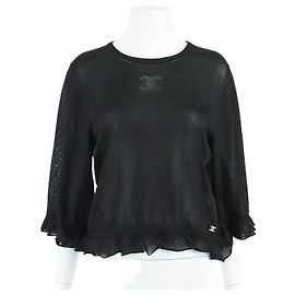 Chanel Maglione a Maniche Lunghe Nero