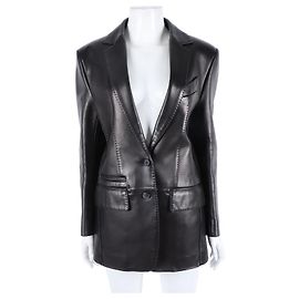 Tom Ford Veste en cuir Noir