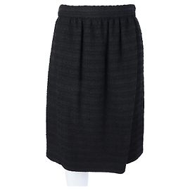 Chanel Tweed-Rock Schwarz
