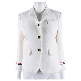 Thom Browne Tweed Jacket White