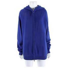 Giacca in maglia con zip Loro Piana Blu