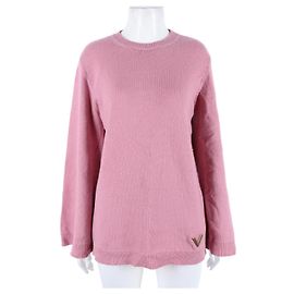 Valentino Cashmere Strickpullover mit langen Ärmeln Pink