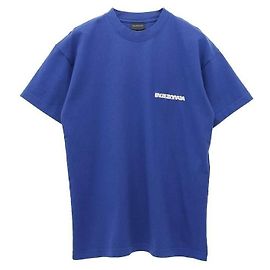 Balenciaga Kurzarm-T-Shirt mit gesticktem Logo Rot