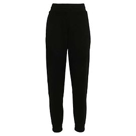Moncler Pantaloni in cotone con patch logo Nero