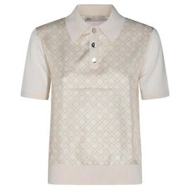 Tory Burch Polo de seda com frente Branco
