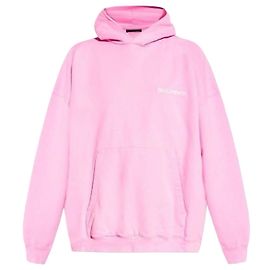 Balenciaga Oversized Hoodie mit Logo-Print Pink