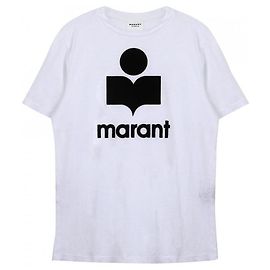 Isabel Marant Leinen T-Shirt mit kurzen Ärmeln Weiß