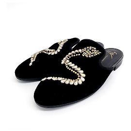 Giuseppe Zanotti Mule in velluto Nero