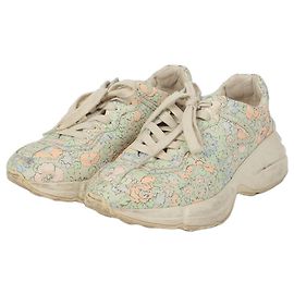 Gucci Baskets Rhyton Taille Blanc